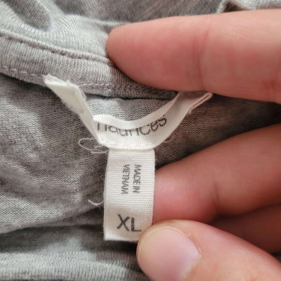 Maurices Rayon Women's XL Gray Blouse - Picture 5 of 7